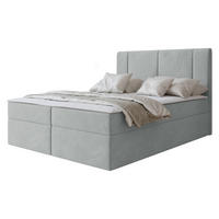 BOXBETT Michelle 140x200 - H3 - Hellgrau/Schwarz, Holzwerkstoff/Kunststoff (140/200cm) - MIRJAN24