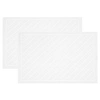 BADEMATTE, 2er-Set, 50x75 cm, 100% Baumwolle, Weiß - Weiß, Textil (50/70cm) - Zollner