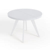 ESSTISCH LORA, Durchmesser: 110 / 210 cm Weiß - Weiß, Holz (110/210/76cm) - Dekori_Interiors