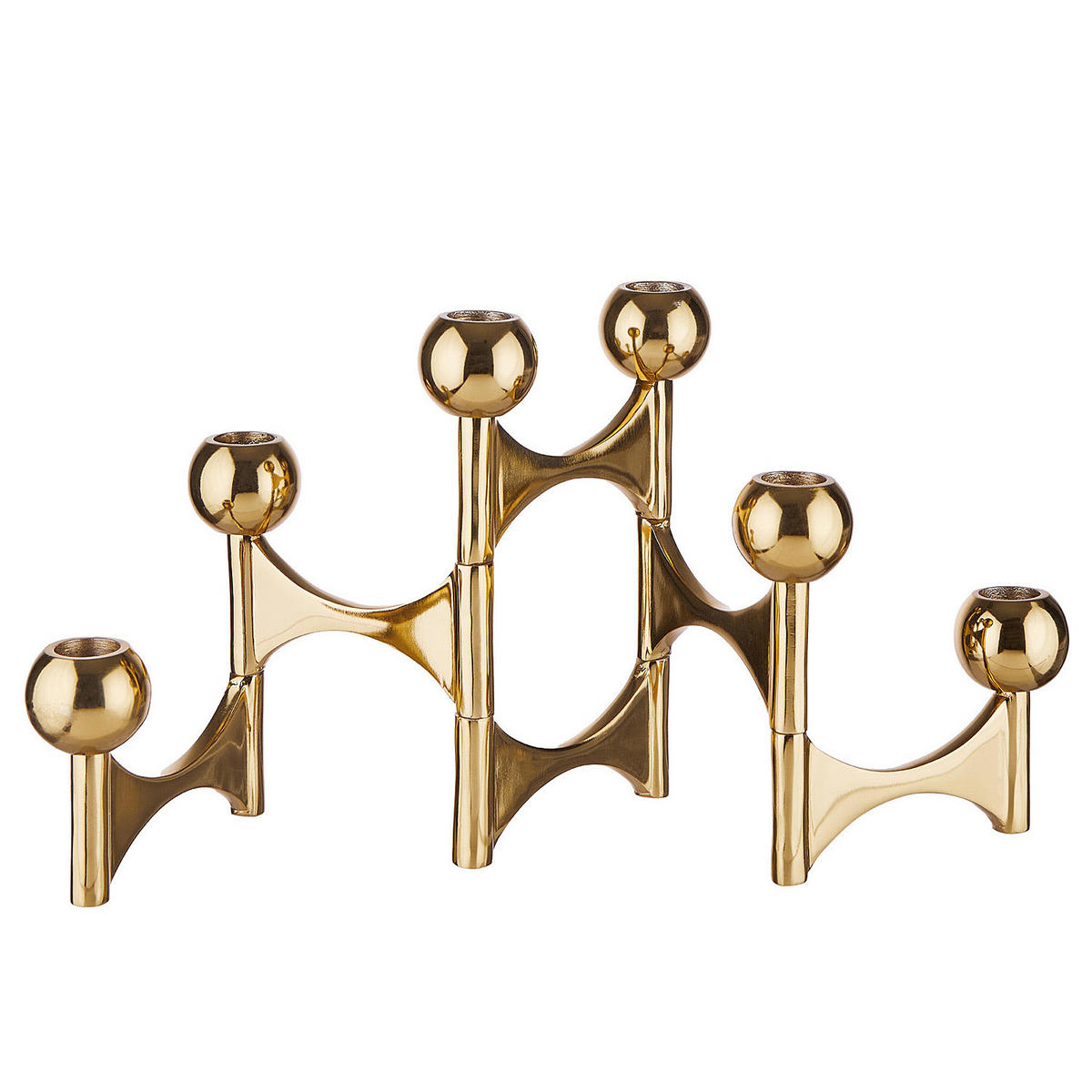 KERZENHALTER Variation - Goldfarben, Metall (51/20/5cm) - Butlers