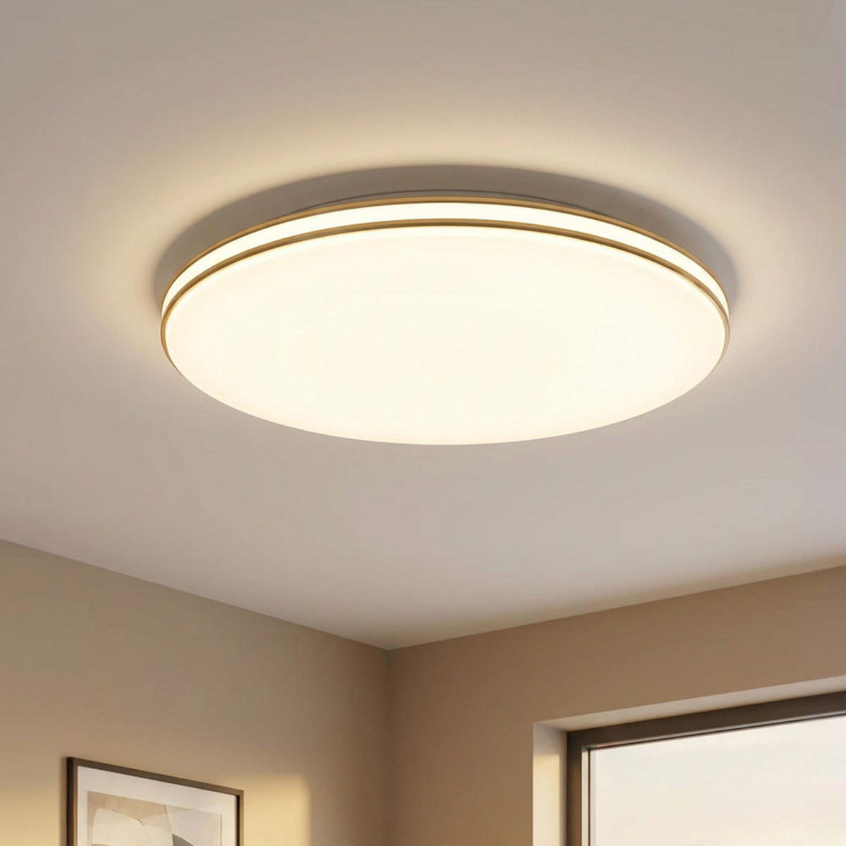 LED DECKENLEUCHTE Pierre Weiß Metall - Weiß, Metall (37/37/8cm) - Globo Lighting