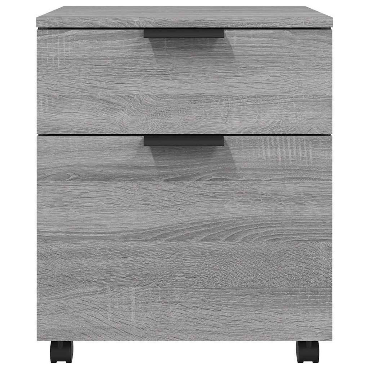 ROLLCONTAINER Mosab rollbar Grau Sonoma 45x38x54 cm - Grau, Holz (45/54/38cm) - DELUKE