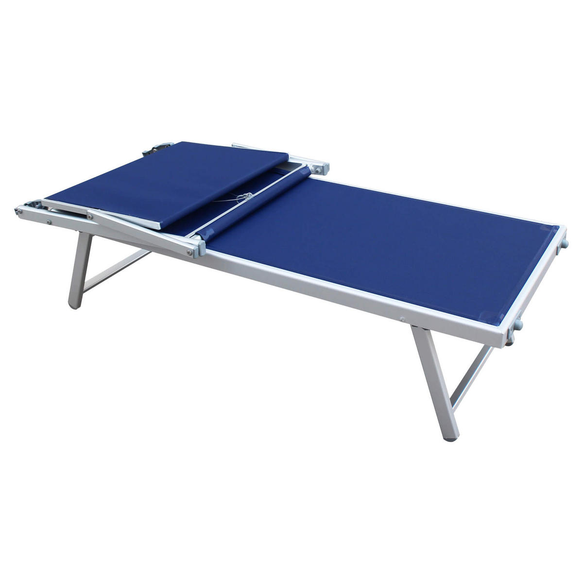SONNENLIEGE Blau 61/186/38 cm - Blau, Metall (61/38/186cm) - Mobili Rebecca