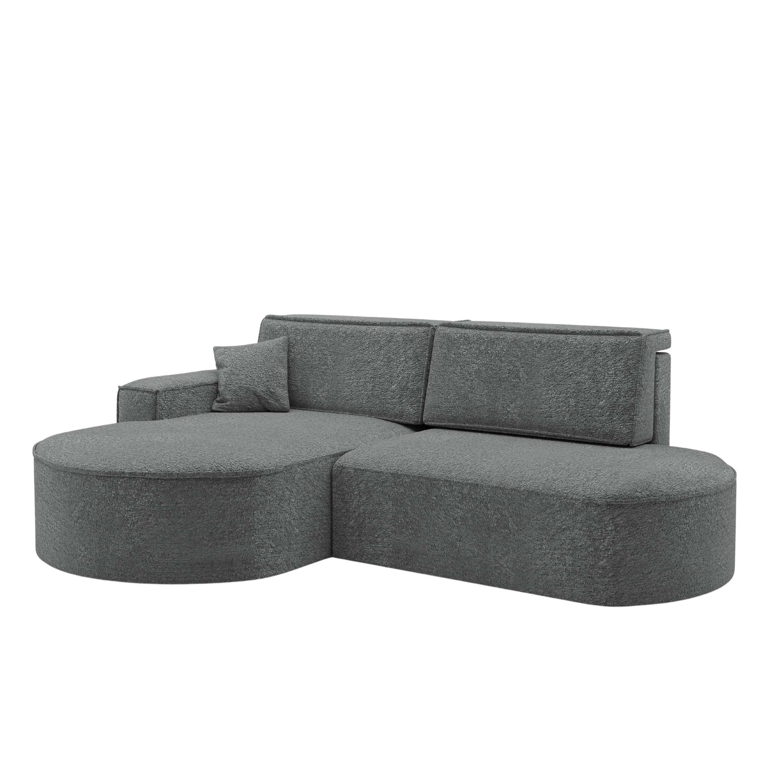 ECKSOFA Modena Pro - Komfort Und Stil stoff Arena Anthrazit Links - Anthrazit, Holz (278/179cm) - Kaiser Möbel