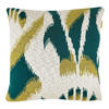 DEKOKISSEN Ikat gestrickt Lurexgrün 50x50 - Grün, Textil (50/50/12cm) - Malagoon
