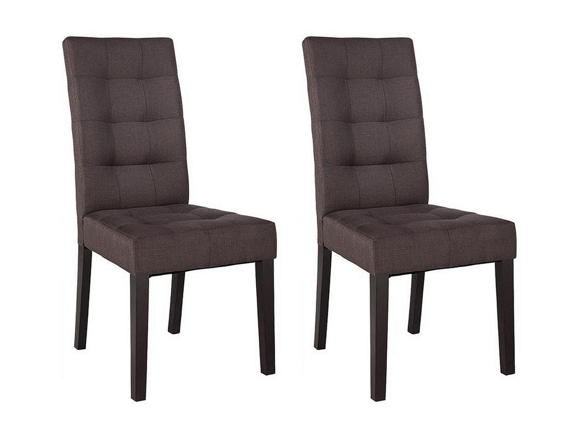 STUHL - 48cm x 61cm - Polyester - schokoladenbraun - VILLOSA - Braun, Textil (48/100/61cm) - Vente-Unique