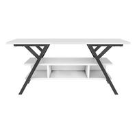 TV Stand Minerva Black Schwarz - Schwarz/Weiß, Holzwerkstoff (120/55/35cm) - Decorotika