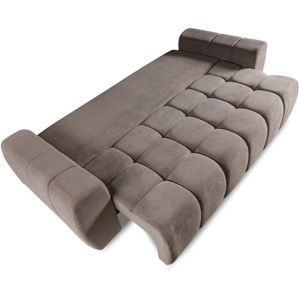 SCHLAFSOFA 3-Sitzer Favi mit Schlaffunktion, Braun - Braun, Textil (263/93/105cm) - Beautysofa