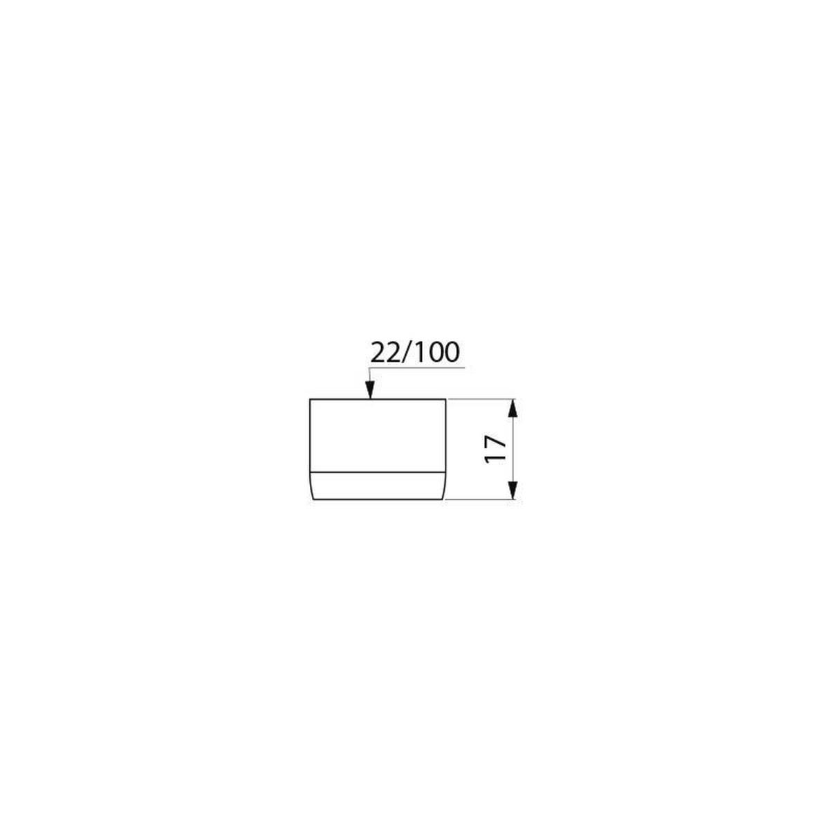 STRAHLREGLER Sternform M22x1 2 Stück - Chromfarben, Metall (5/1.5/9.5cm) - Delabie