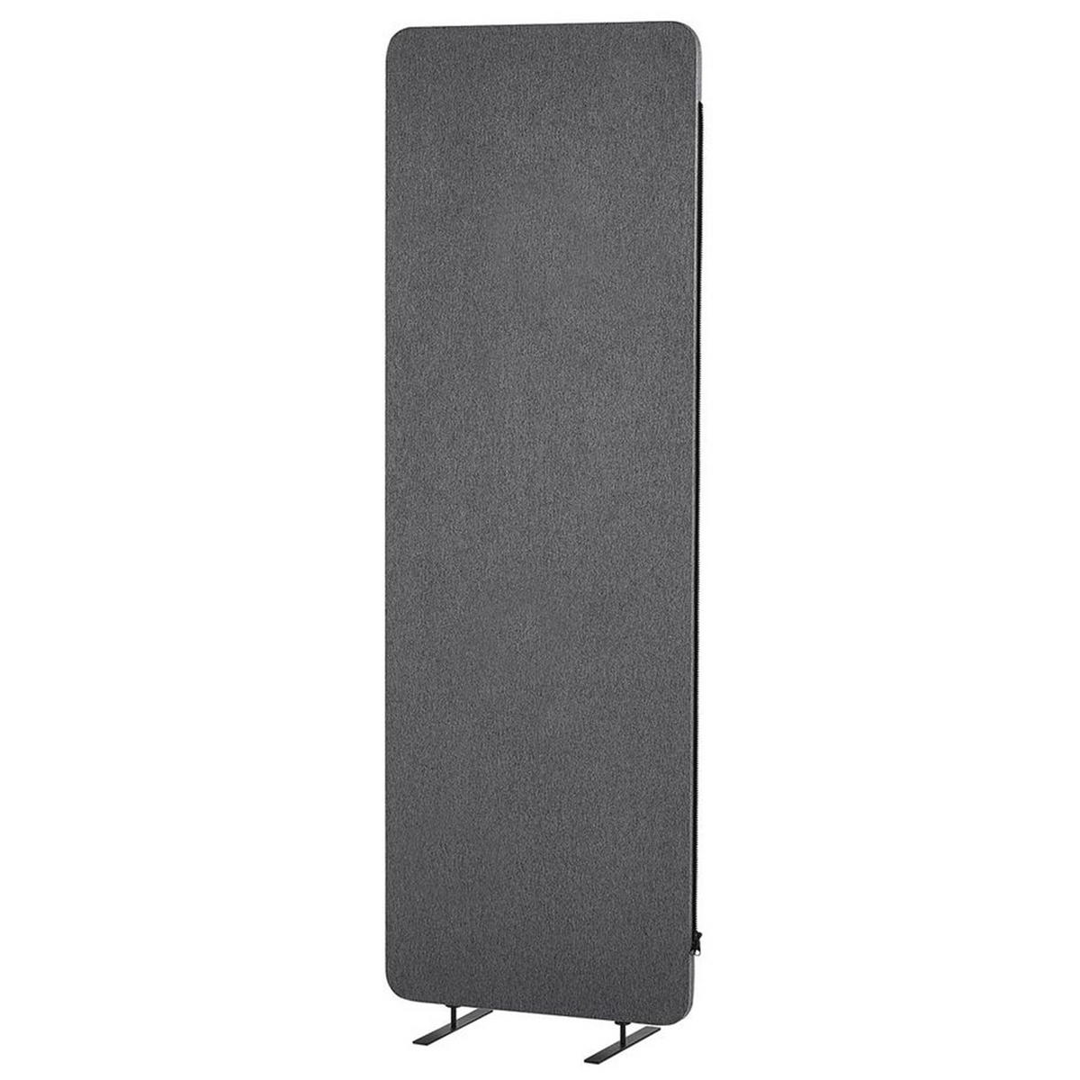 BÜRO-RAUMTEILER 184/184 cm Grau Standi - Dunkelgrau/Grau, Textil (184/184/30cm) - Beliani