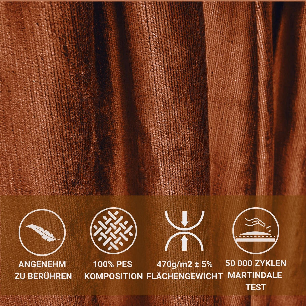 POLSTERBETT Ordina Kupferfarbe 120/200 cm im Chenille-Stoff - Schwarz/Naturfarben, Holz/Holzwerkstoff (120/200cm) - Maison de Reve