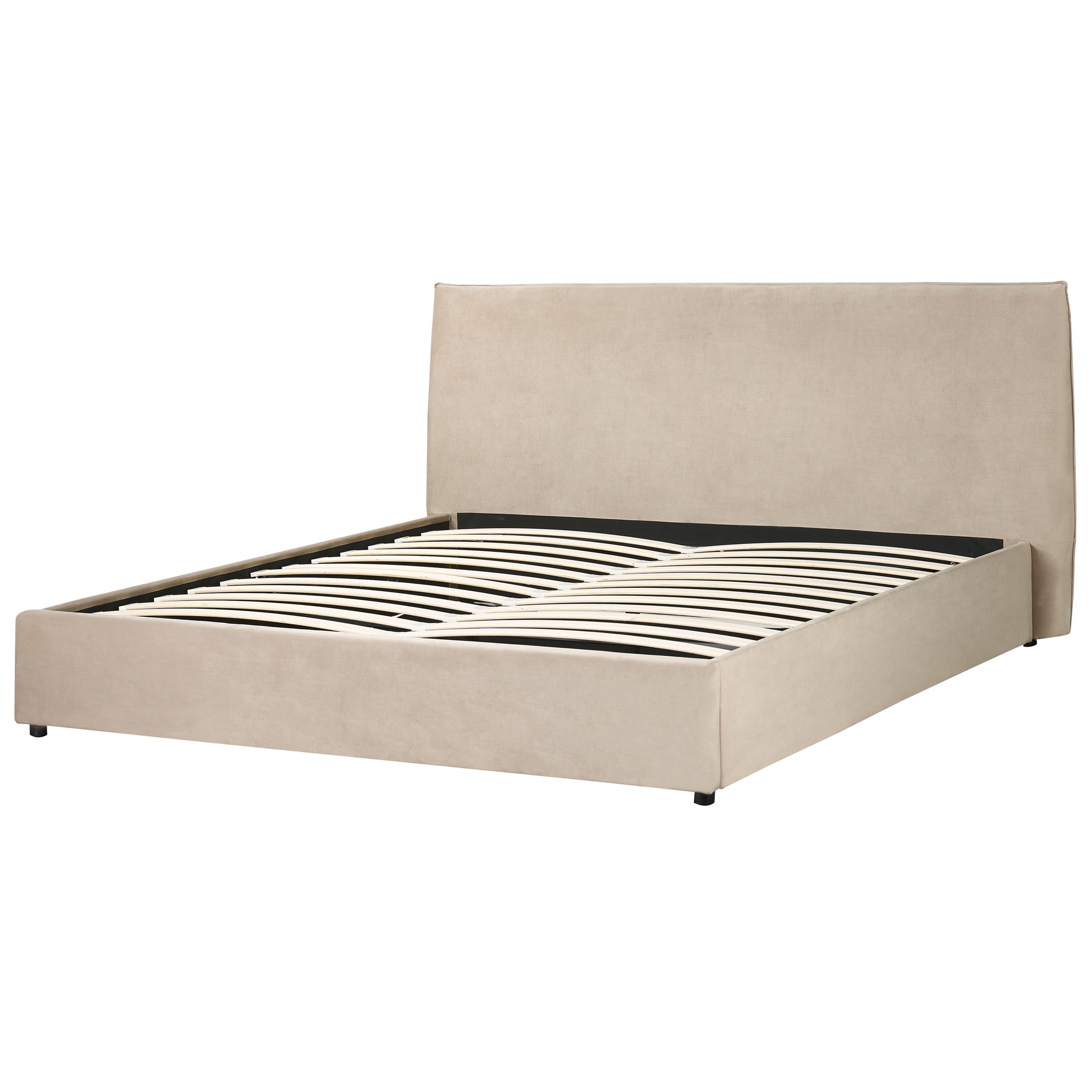 POLSTERBETT 180/200cm Taupe Lavaur - Taupe, Textil (180/200cm) - Beliani