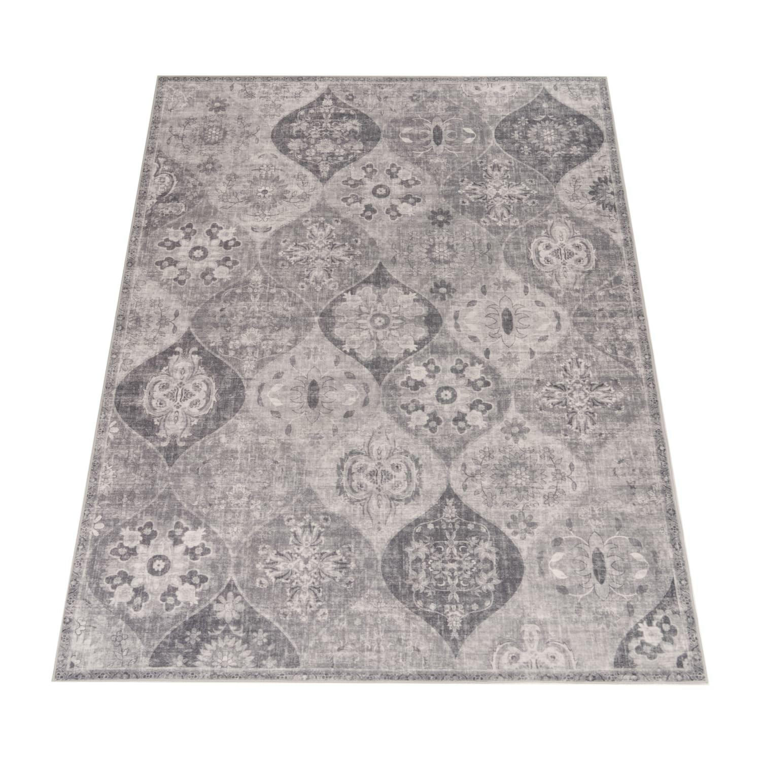 KURZFLOR-TEPPICH SEMER 421 GRAU 160X220 - Grau, Kunststoff (160/220cm) - Paco Home