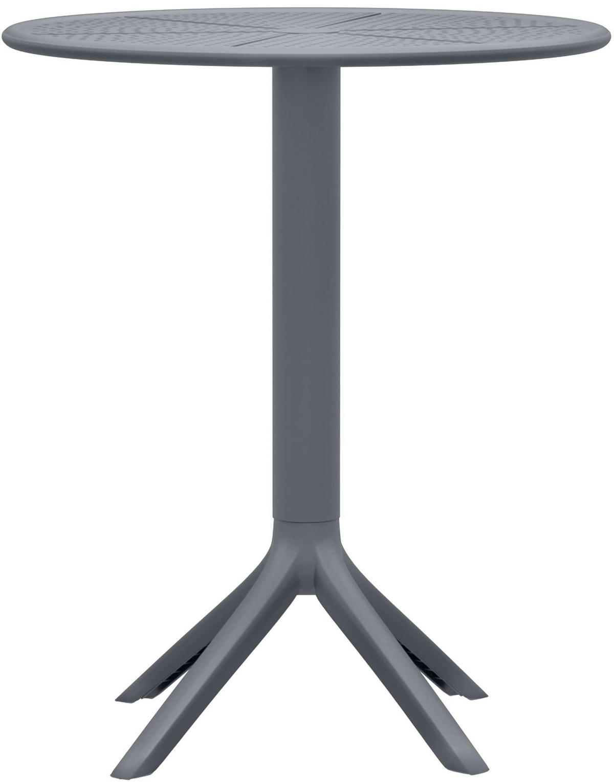 GARTENMÖBEL-SET Sara 2 Stühle 168x60x80cm Kunststoff Dunkelgrau Balkonset - Dunkelgrau, Kunststoff - DELUKE