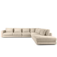 ECKSOFA XL rechts VERUS - Creme, Holz/Holzwerkstoff (377/328cm) - KONSIMO®