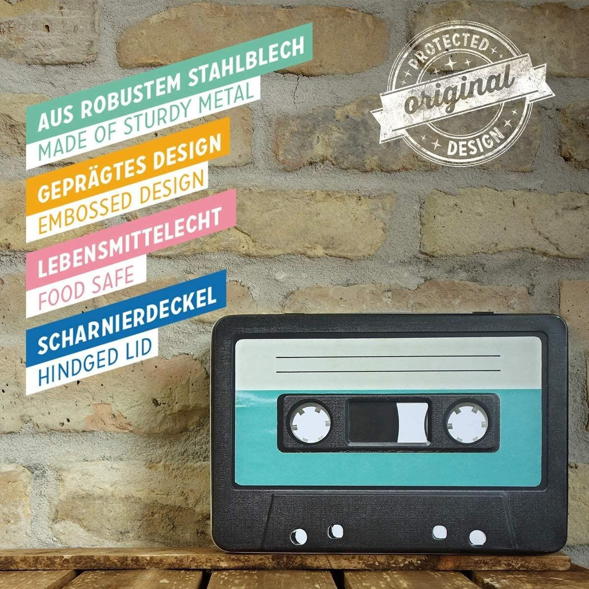 VORRATSDOSE flach etro Wave Retro Cassette - Multicolor, Metall (23/7/16cm) - Nostalgic-Art