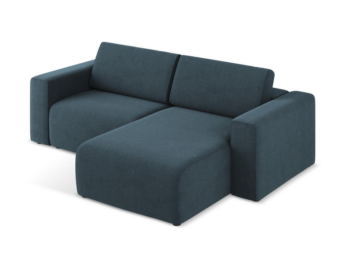 ECKSOFA Rechts Strukturstoff Stoff Blau - Blau/Pink, Kunststoff/Textil (224/167cm) - Makamii