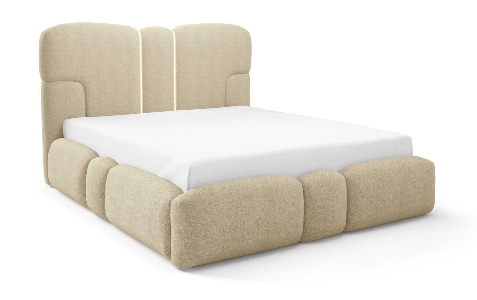 Emporius Polsterbett Beige 160x200 cm