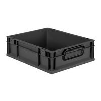 EUROBOX NextGen Color 12x30x40 cm 11 Liter Griffe schwarz zu, Schwarz - Anthrazit/Schwarz, Kunststoff (30/12/40cm) - PROREGAL
