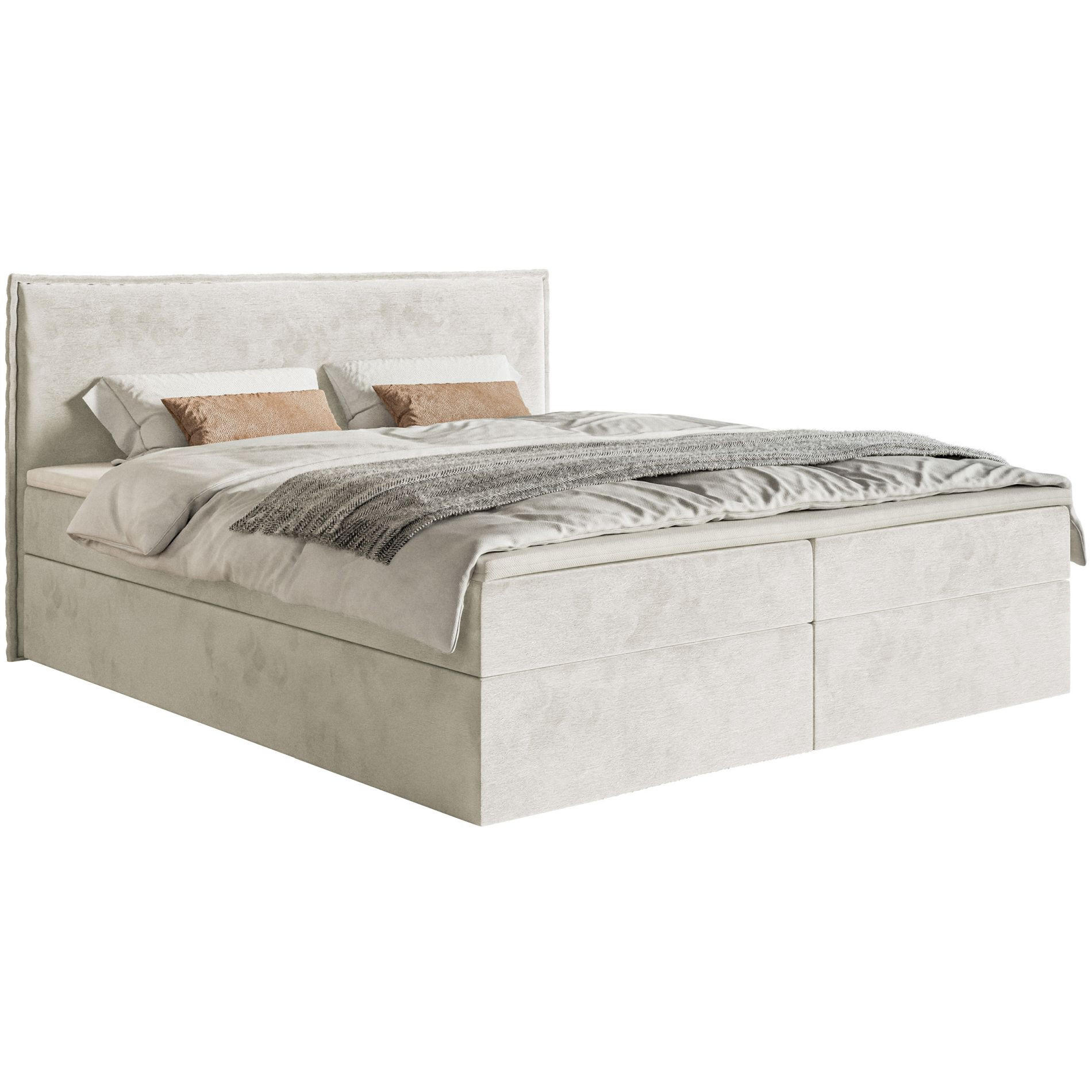 BOXBETT Softie Greige Velours wasserabweisend 140x200 cm - Taupe, Textil (140/200cm) - Selsey