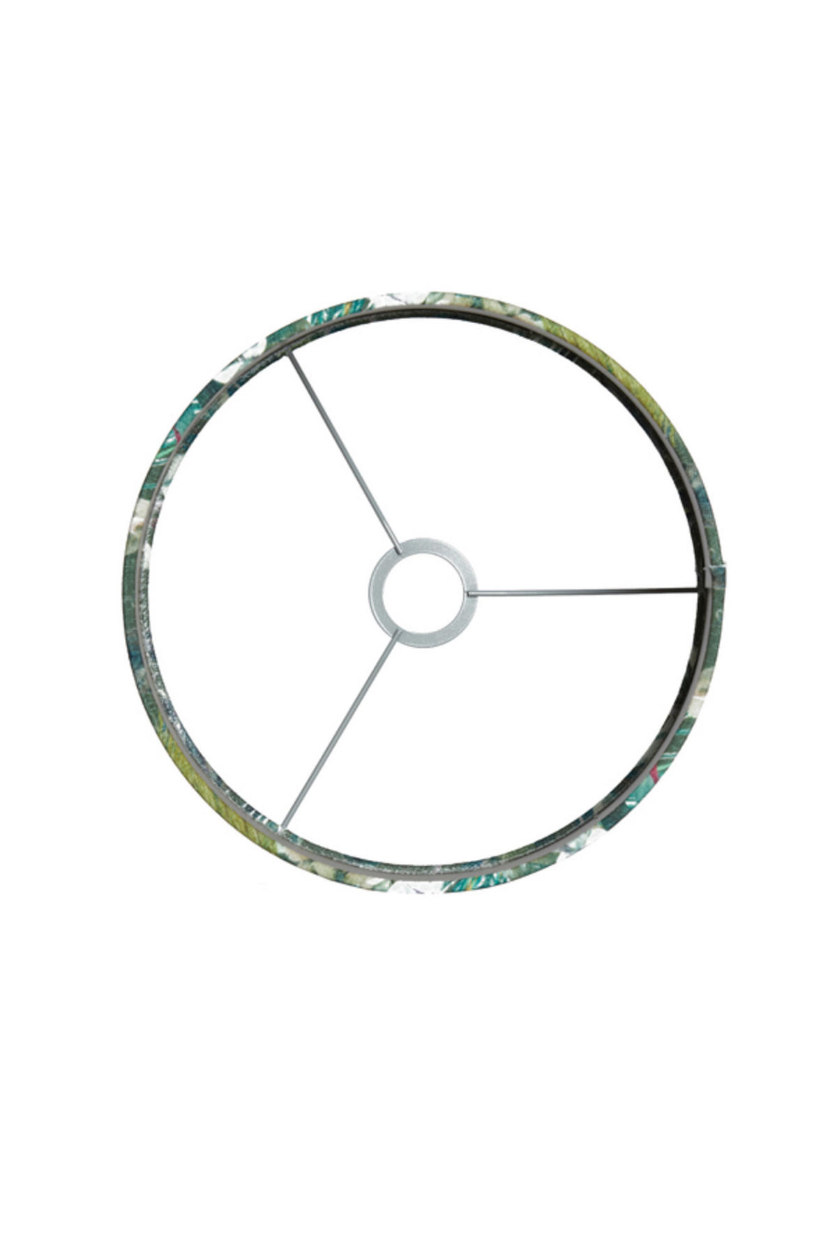 LAMPENSCHIRM Xenia flora Grün Ø30/21 cm - Grün, Textil (30/30/21cm) - Light & Living