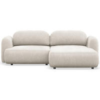 ROHOVÁ SEDAČKA Tvoya krémová žinylka - černá/krémová, textil/plast (175/267cm) - Selsey