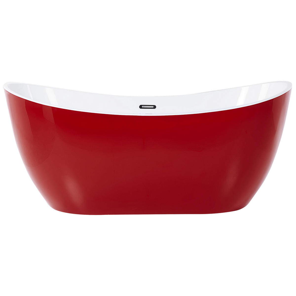 BADEWANNE FREISTEHEND 75x150x72 cm rot Antigua - Rot, Kunststoff (75/72/150cm) - Beliani