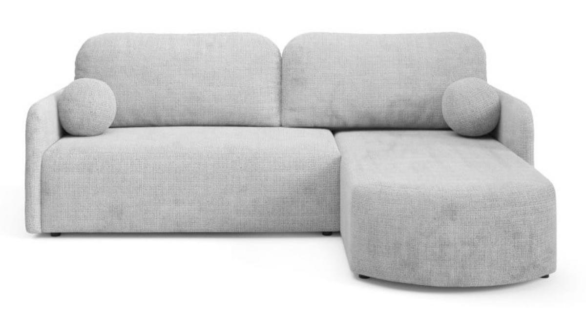 ECKSOFA Hellgrau BONO Mit Schlaffunktion Bezogen Mit Cremona Stoff - Grau, Textil (212/160cm) - Sepro Meble