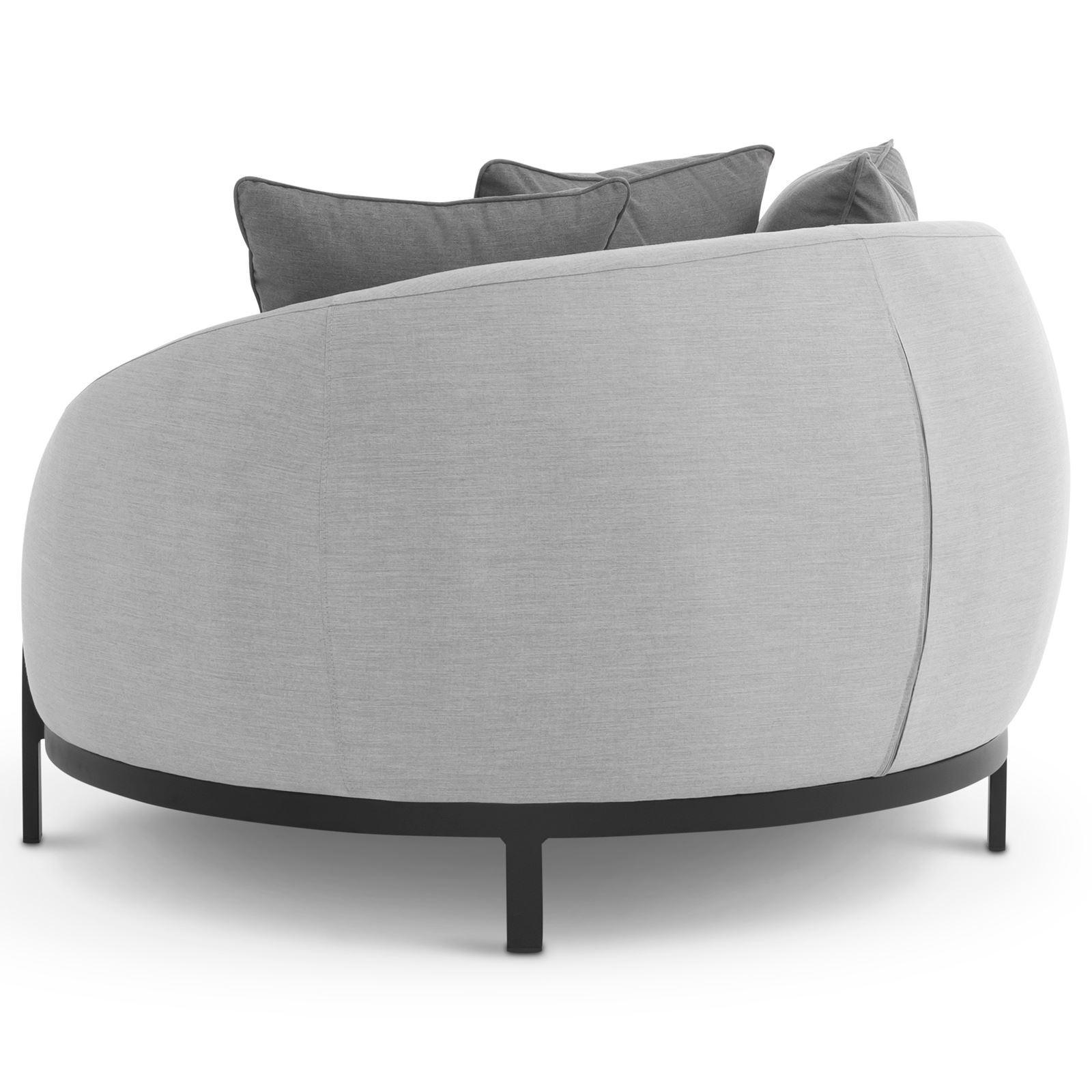 OUTDOOR-SOFA BARI - Hellgrau, Kunststoff (123/78/122cm) - IDIMEX