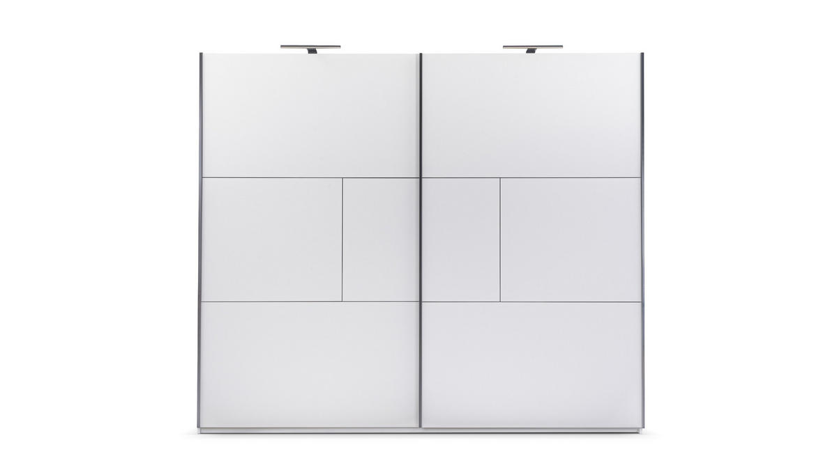 SCHWEBETÜRENSCHRANK SHEN 250/215/65 cm 2-türig Weiß - Weiß, Holzwerkstoff (250/215/65cm) - MASSENO