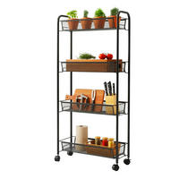 VOZEK - črna, kovina/umetna masa (44/97.5/17cm) - Relaxdays