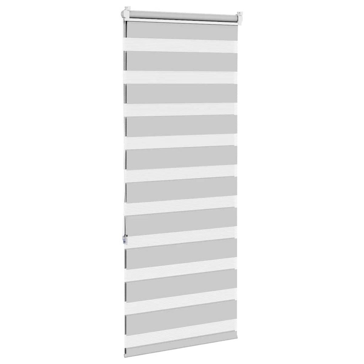 DOPPELROLLO 65/150 cm Stoffbreite 60,9 cm aus Polyester Hellgrau - Hellgrau, Textil (65/150cm) - vidaXL