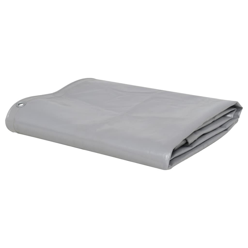 ABDECKPLANE 650 G/M² 4/4 M Grau - Grau, Textil (400/400cm) - vidaXL