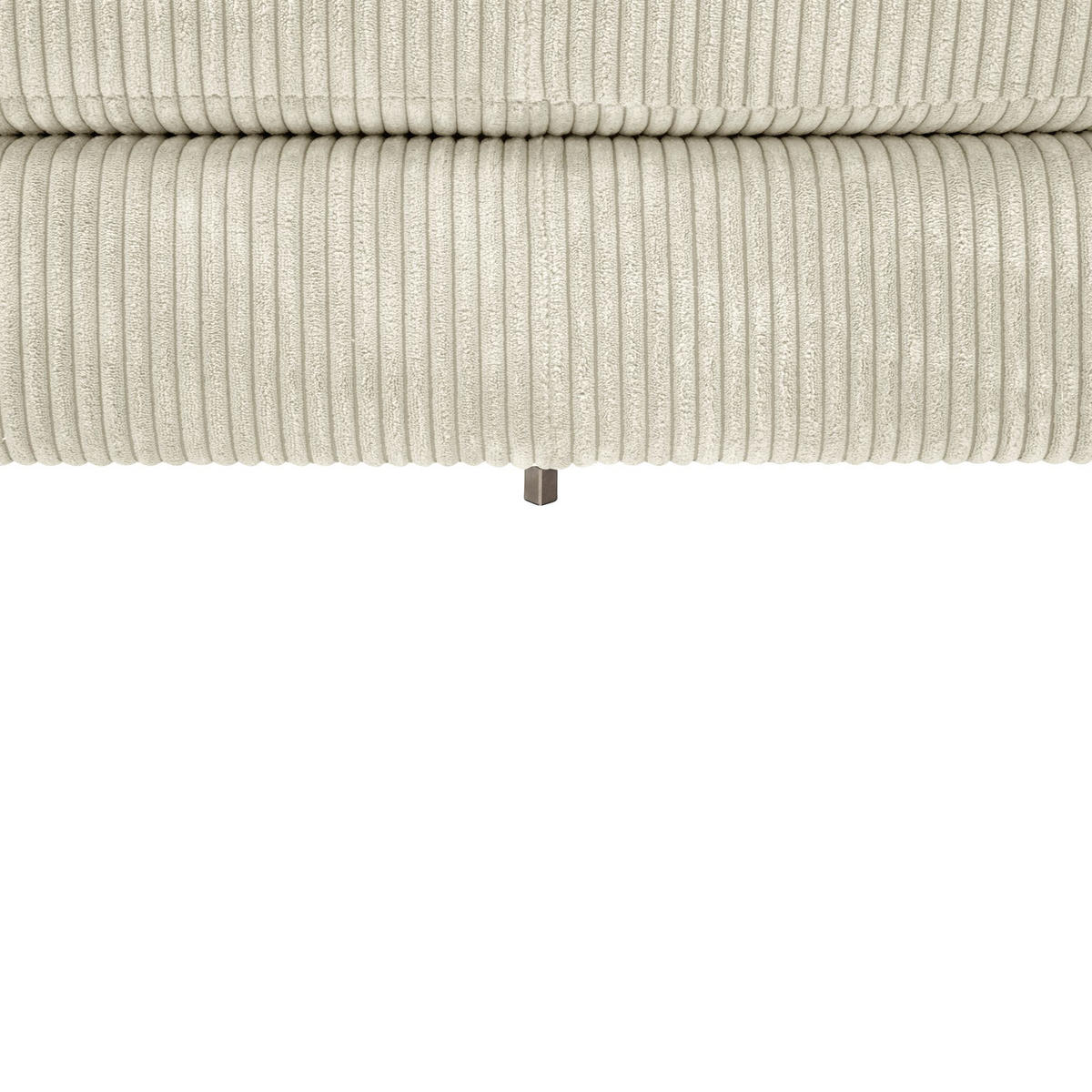 SOFA mit Longchair links Kaylynn Cordstoff creme - Creme, Kunststoff (175/294cm) - 58aufmkessel