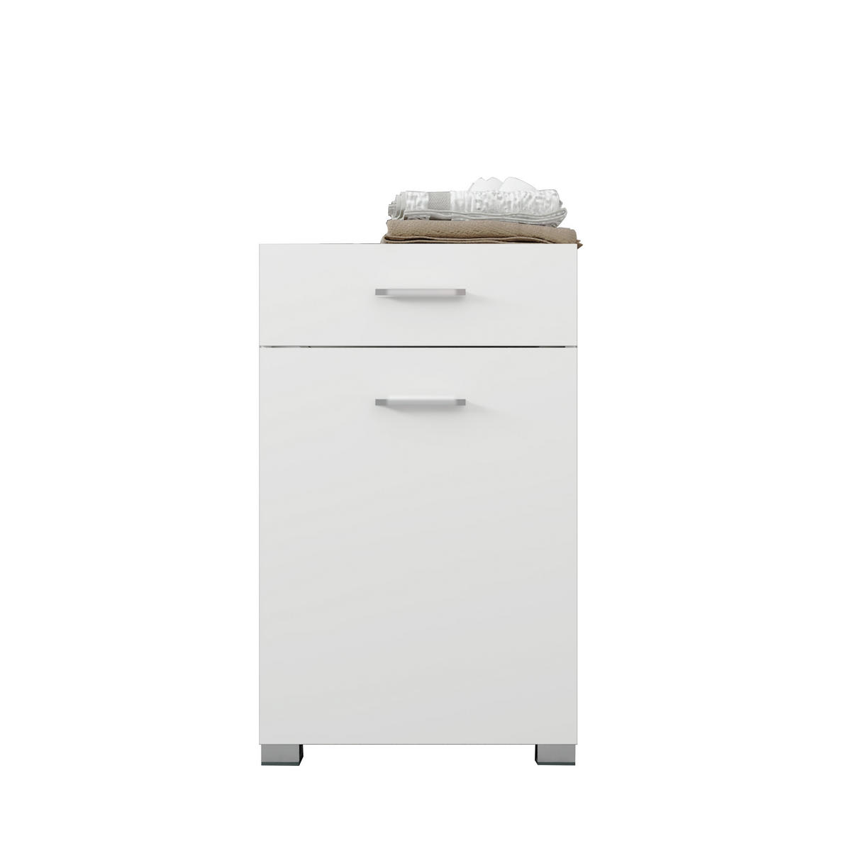 WÄSCHESCHRANK - Weiß, Holz (50/78.5/45cm) - ML-DESIGN