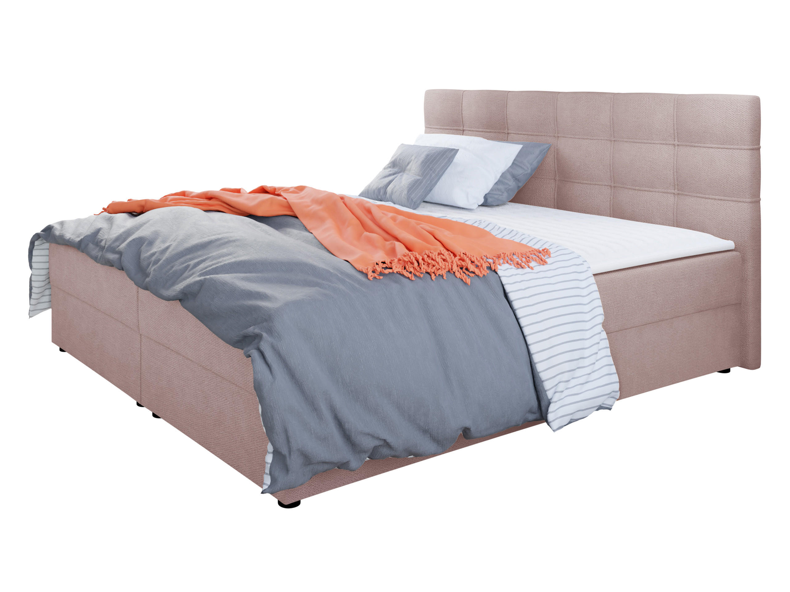 BOXBETT Fado II - Schwarz/Rosa, Holz/Kunststoff (140/200cm) - MIRJAN24