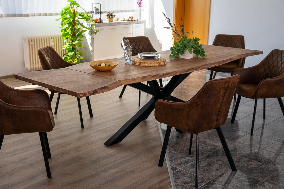 ESSTISCH JANOSH - Nussbaumfarben/Walnussfarben, Holz (90/160/77cm) - SAM