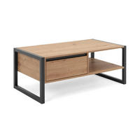 COUCHTISCH Portland 55 in Artisan Oak - Griffleiste mit Schrägkante - Eiche Artisan, Holzwerkstoff (55/100/40cm) - möbelvita