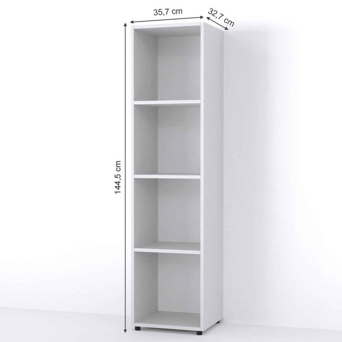 RAUMTEILER Ludus Weiß 142.5 x 36.2 cm - Weiß, Holzwerkstoff (142.5/36.2/33cm) - Vicco