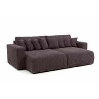 SCHLAFSOFA, Cordstoff Poso, Dunkelgrau, PIANO DOUBLE - Dunkelgrau, Holz (246/83/145cm) - Kaiser Möbel