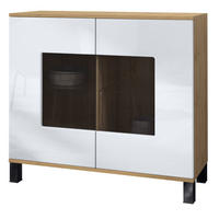 KOMMODE Grömitz Weiß Hochglanz - Weiß Hochglanz, Holzwerkstoff (92.5/84.5/35cm) - Vladon