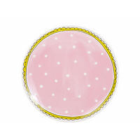 TELLER Punkt in Rosa - Ø 22cm - Multicolor, Keramik (21.8/21.8/2.5cm) - Blond Amsterdam