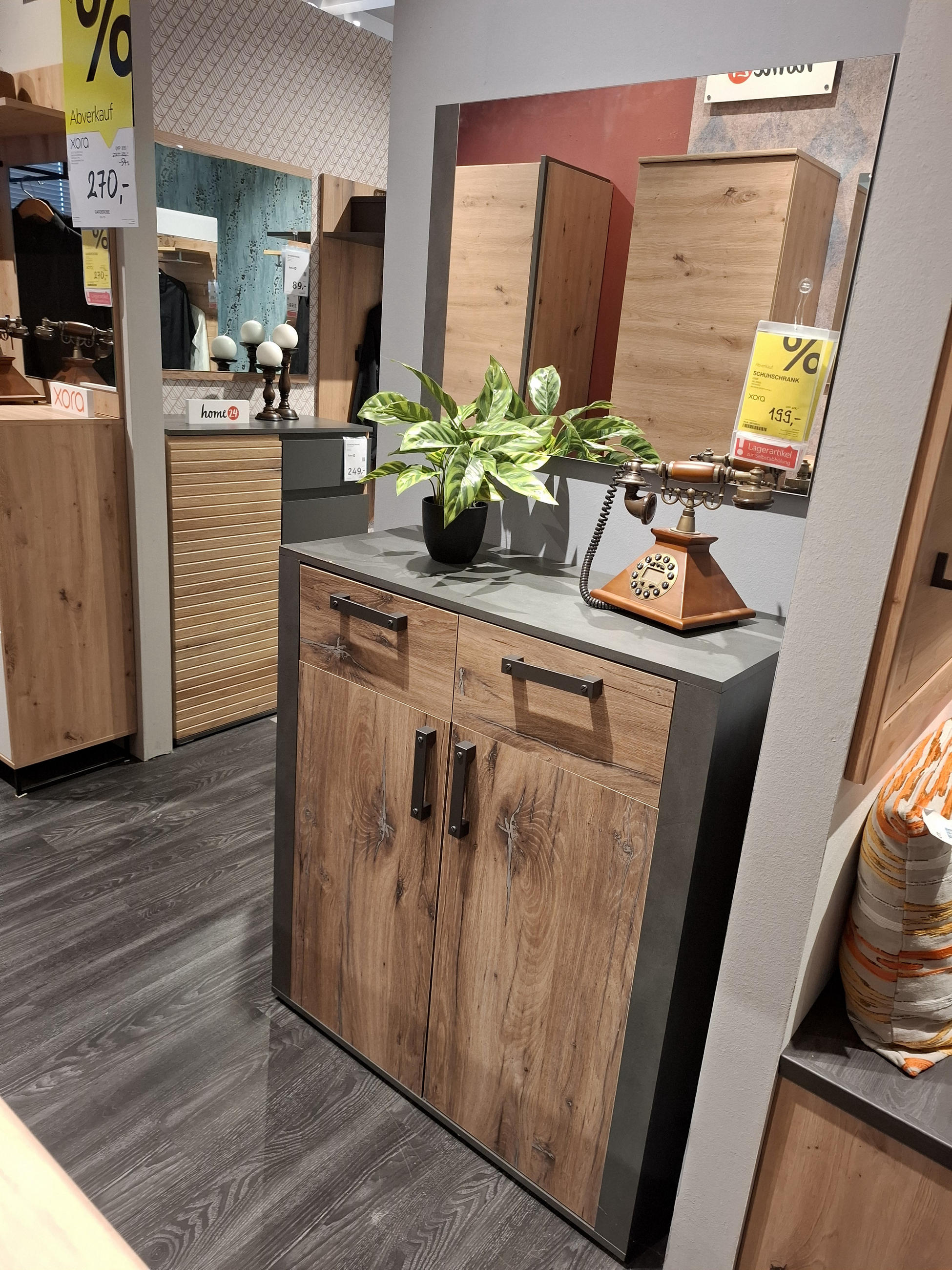 ATHEN Garderobe - Schuhschrank - Spiegel - Xora