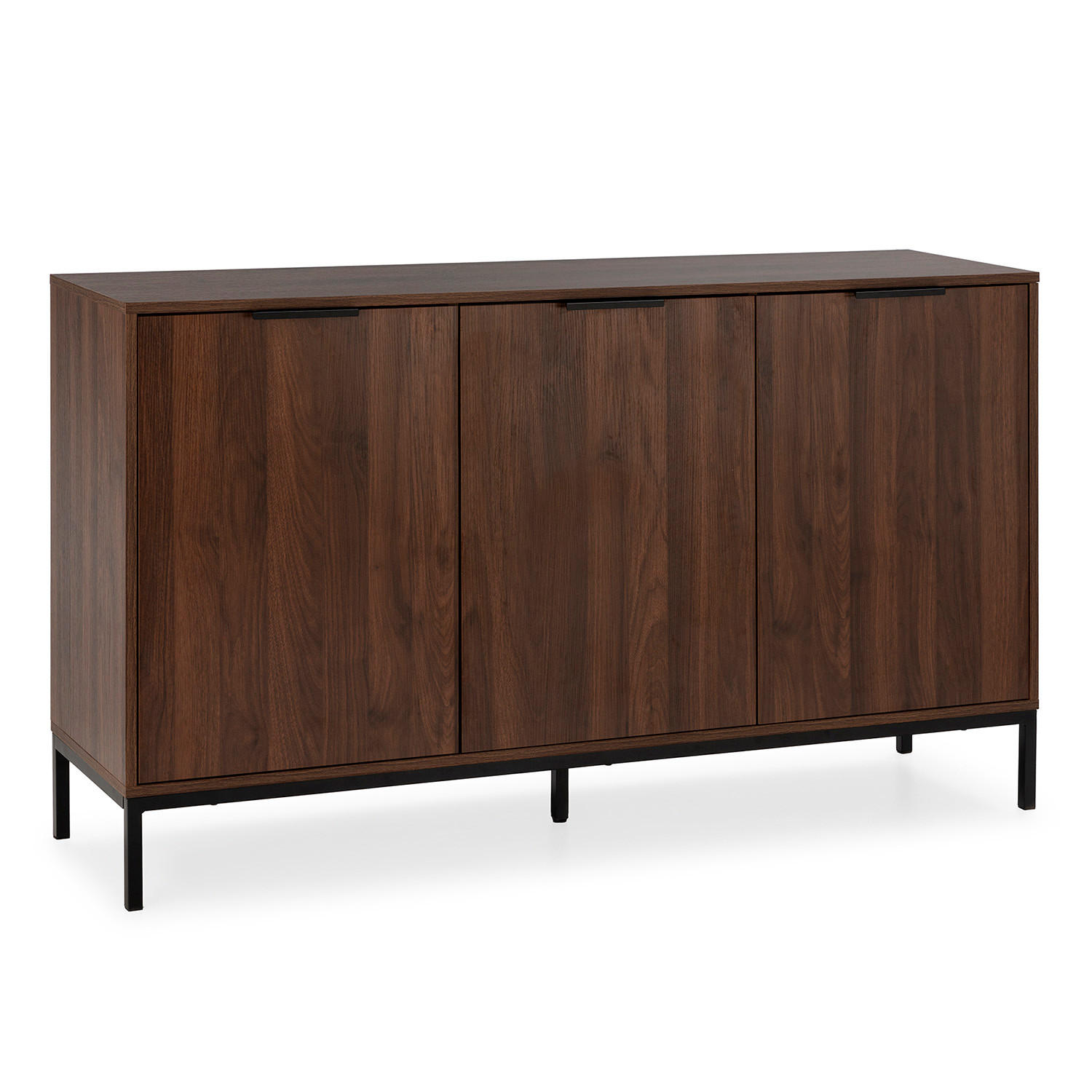 SIDEBOARD Auri 3 türen Walnussfarbe - Walnussfarben, Holzwerkstoff (140/80/40cm)