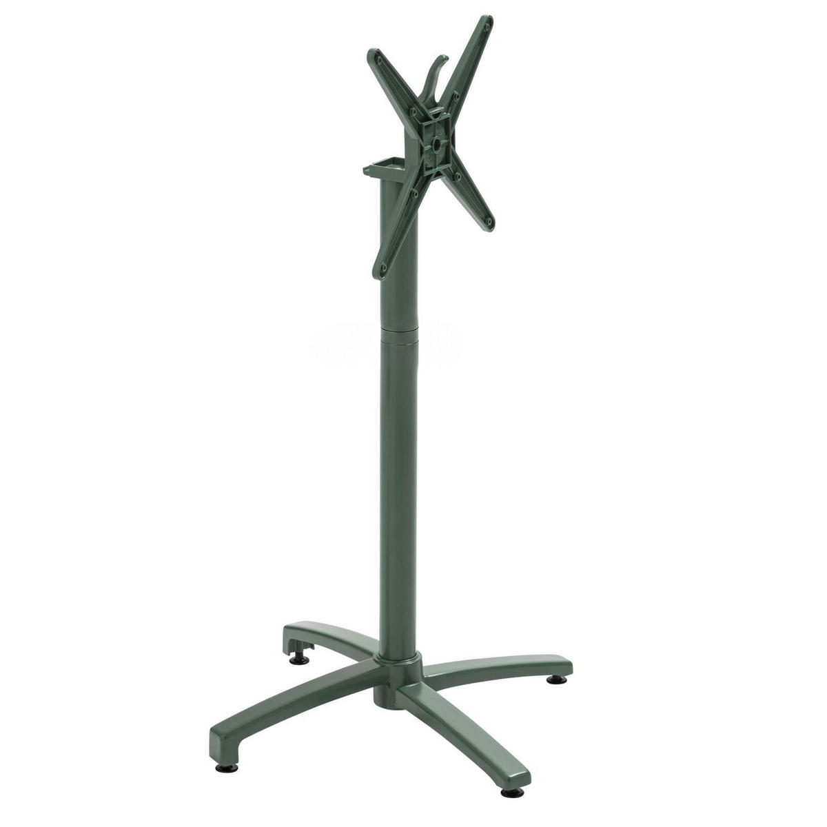 TISCHBEIN, Dunkelgrün - Grün, Metall (108/108/6cm) - Oviala