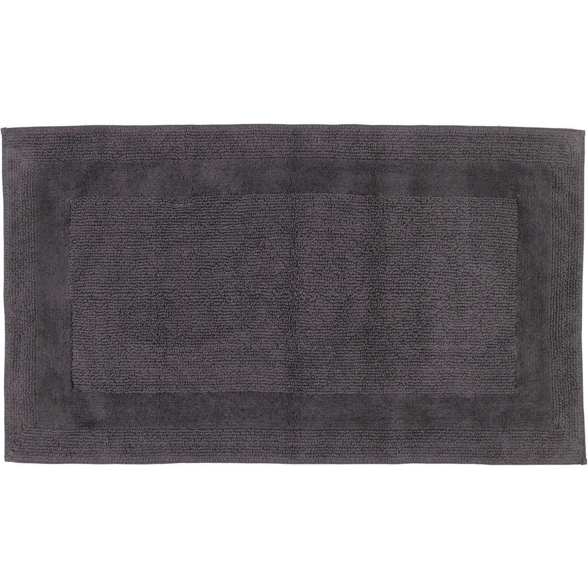 BADTEPPICHE LUXUS BADTEPPICH 1000 BASALT - 740 - Grau, Textil (70/120cm) - Cawoe