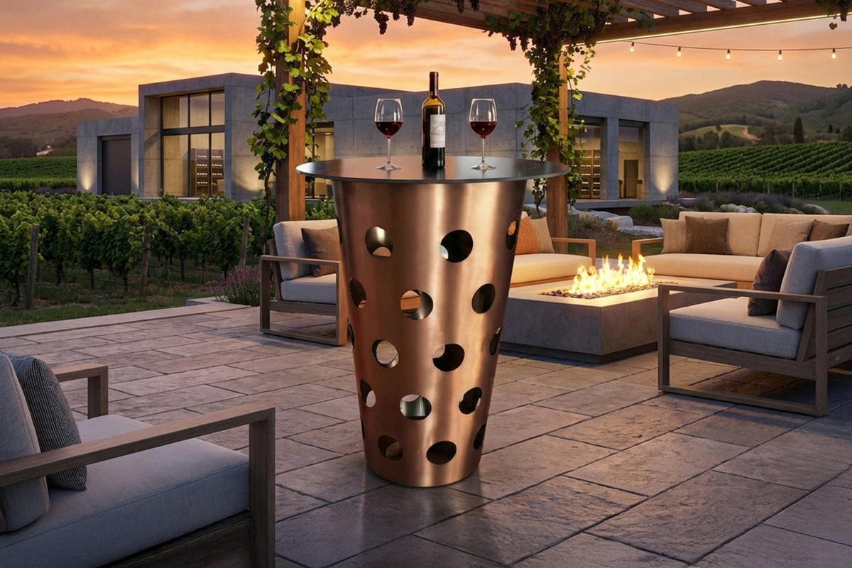 BARTISCH VINO Rosé Metall - Roségold/Rosa, Metall (80/80/111cm) - KAWOLA