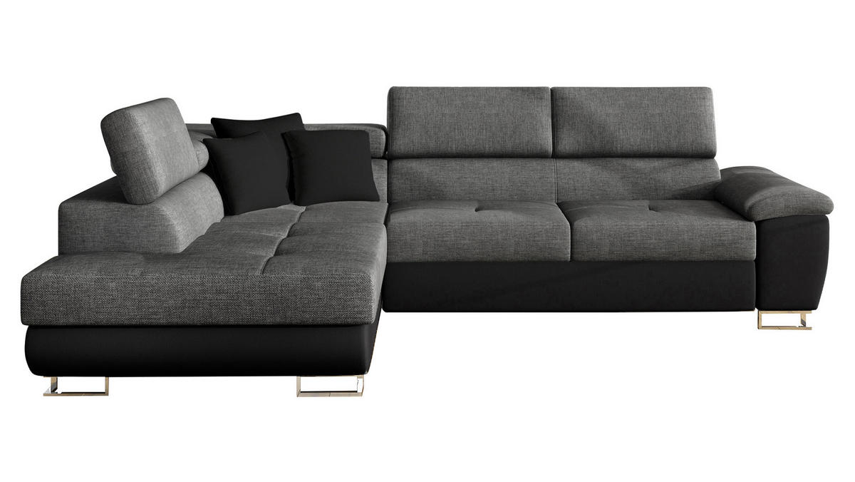 ECKSOFA Cotere Lux, Seite: Links - Dunkelgrau, Holz/Textil (270/202cm) - MIRJAN24