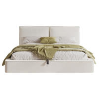 POLSTERBETT 180/200 cm Beige Bouclé mit Hydraulik und Lattenrost ohne Matratze - Beige, Textil (180/200cm) - MIVRAY