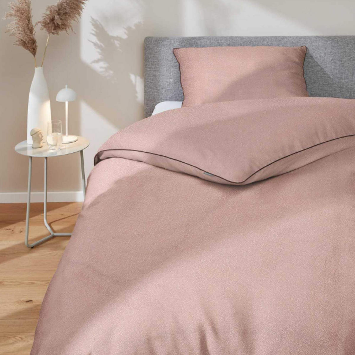 GANZJAHRESBETTWÄSCHE EASE - Rosa, Textil (155/220cm) - Musterring